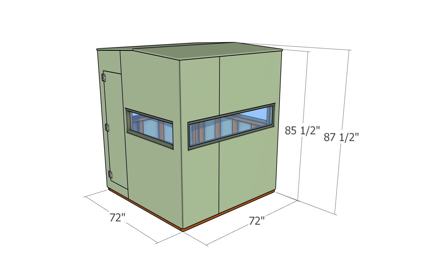 Deer blind - dimensions