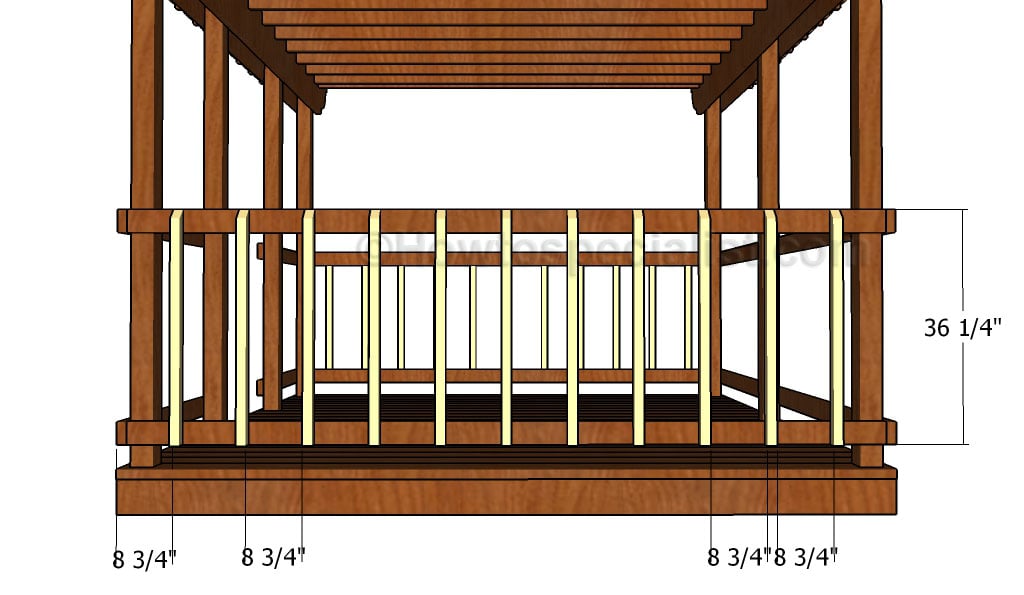 Fitting the side balusters