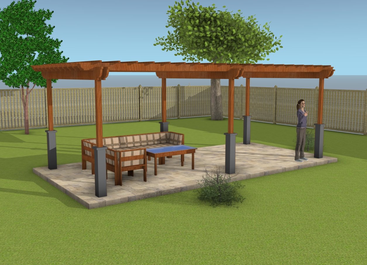 Wooden pergola - free plans