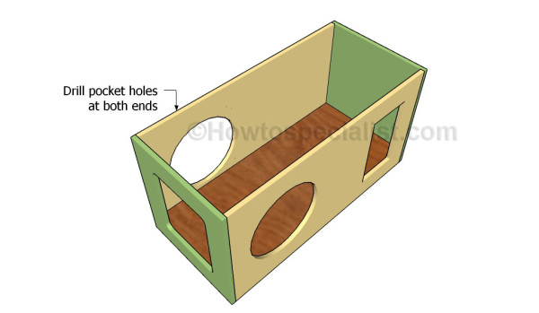 Assembling the frame of the hutch