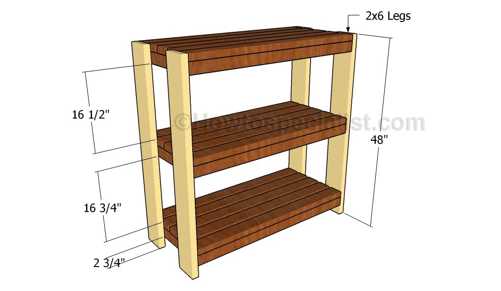 Assembling the shelves