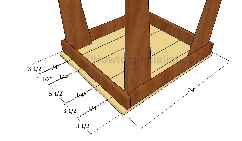 Attaching the tabletop