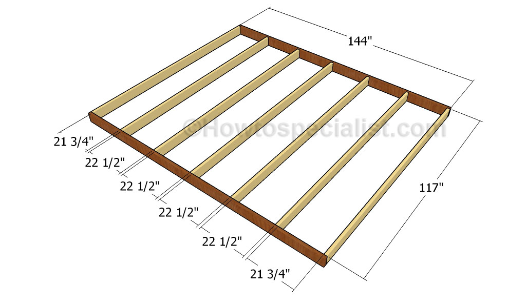 Building the frame of the floor