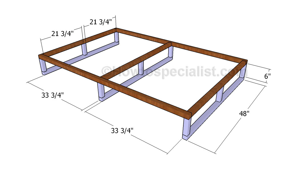 Building the frame of the floor