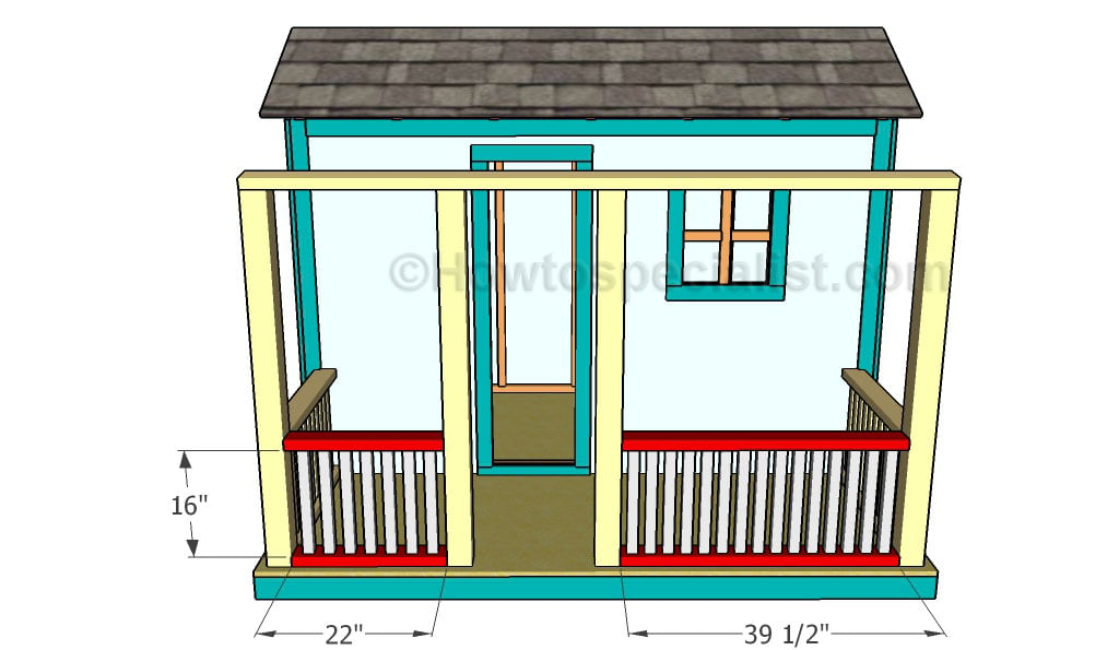 Building the front railings