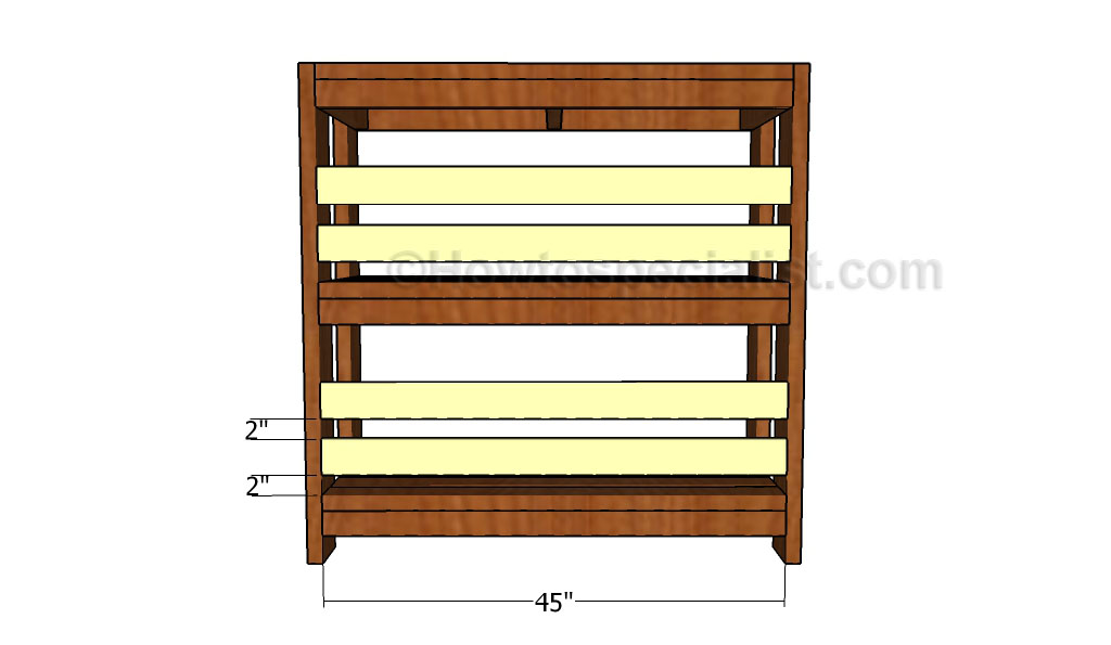 Fitting the back rails