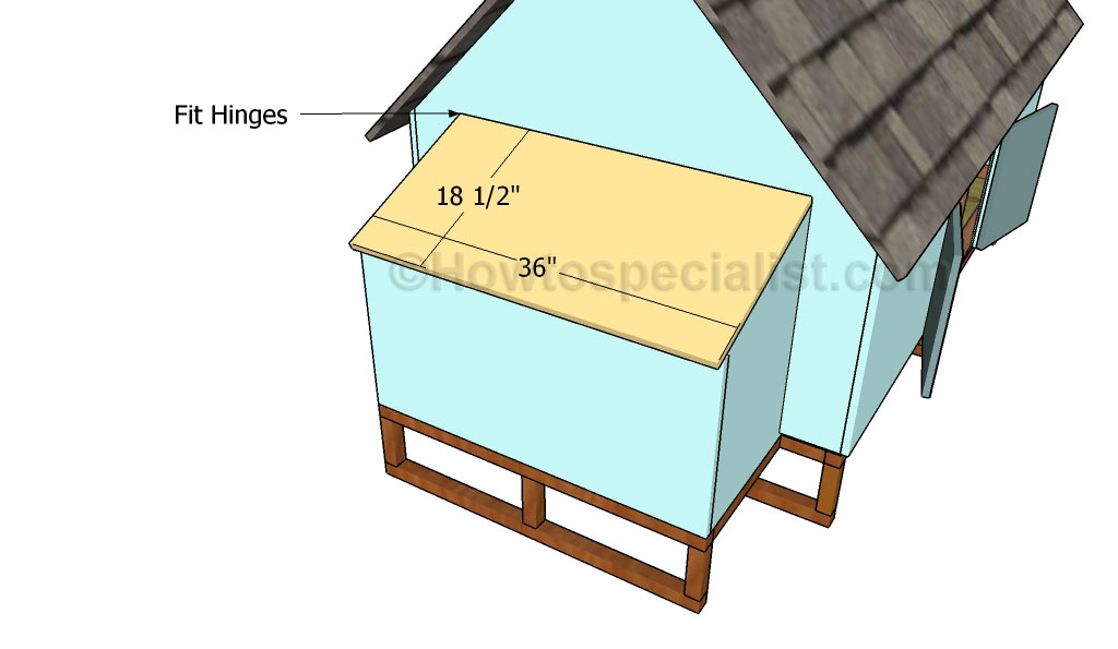 Fitting the nest box lid