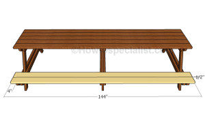 Long picnic table plans | HowToSpecialist - How to Build, Step by Step ...