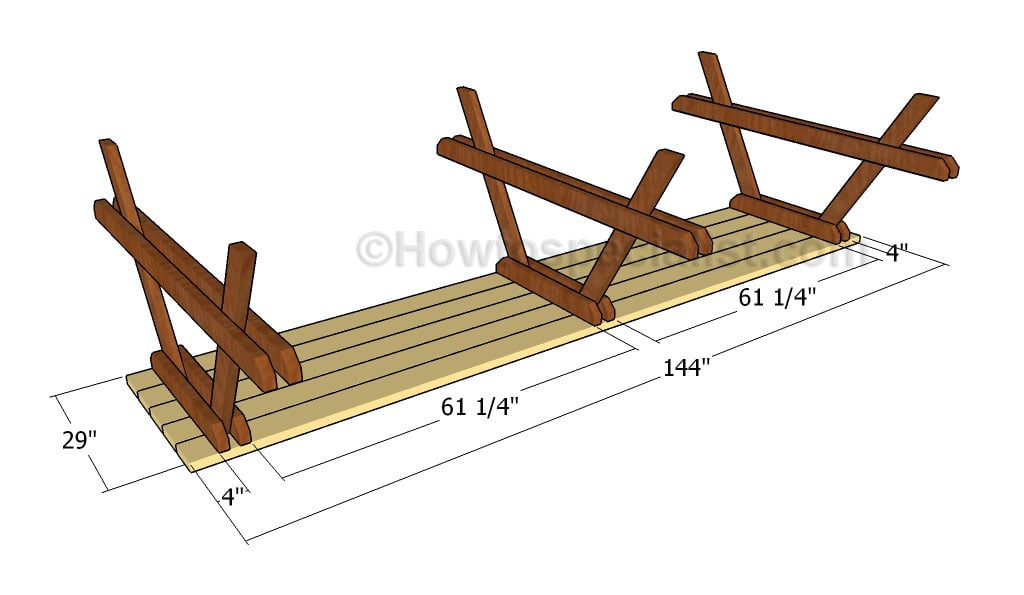 Fitting the tabletop slats