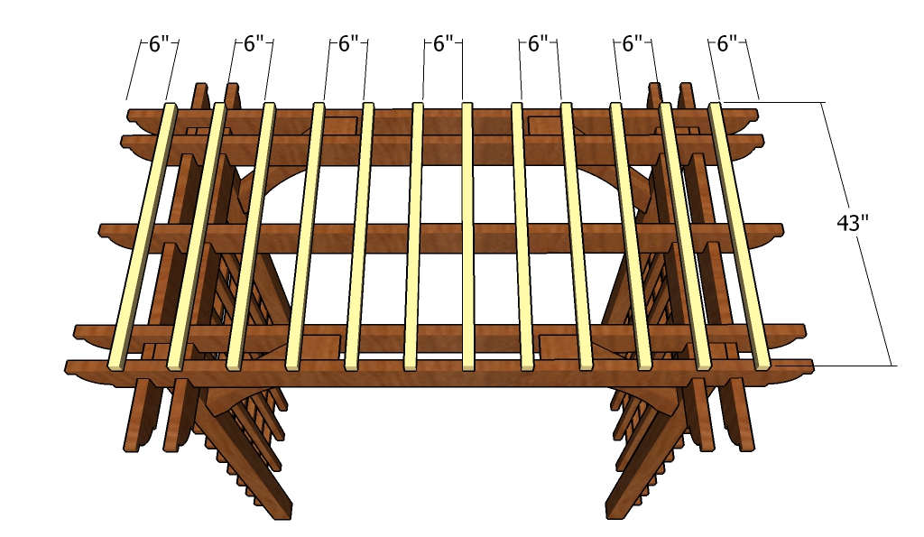 Fitting the top slats