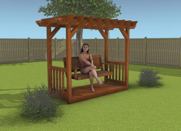 Pergola with swing plans