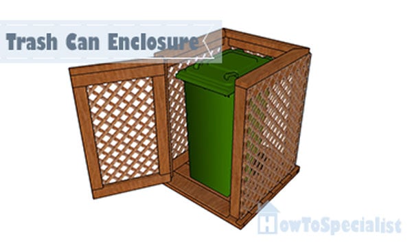 Trash can enclosure plans | HowToSpecialist - How to Build, Step by ...