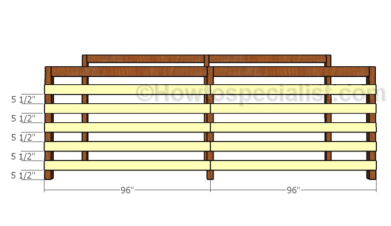 Attaching the back slats