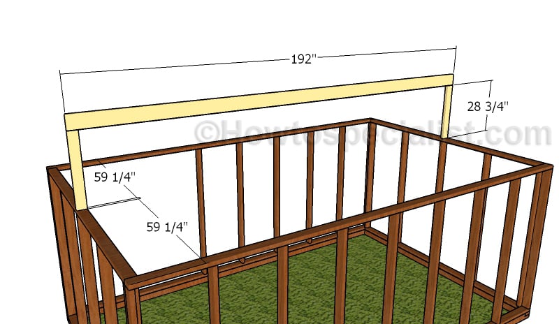 Attaching the top ridge