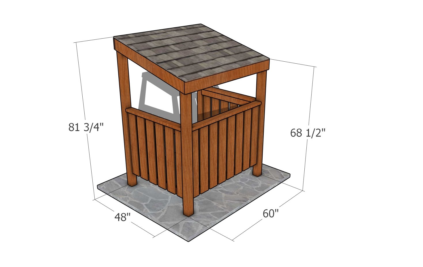 Grill Shelter Plans - dimensions