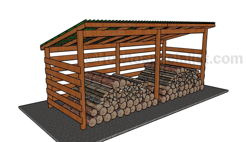 Simple firewood shed plans