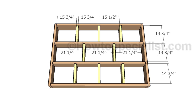 Fitting the blockings to the base frame