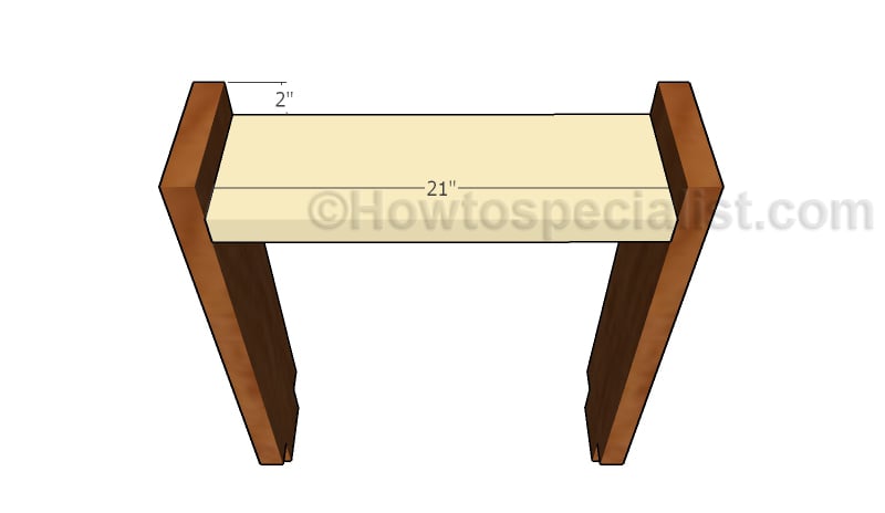 Assembling the firewood rack frame