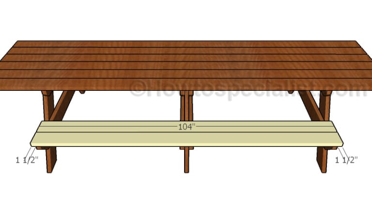 12' Picnic Table Plans | HowToSpecialist - How to Build, Step by Step ...