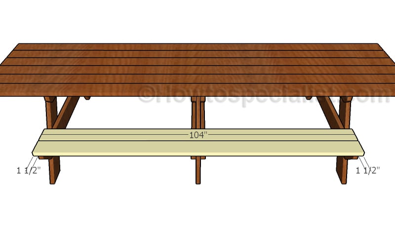 Fitting the bench slats