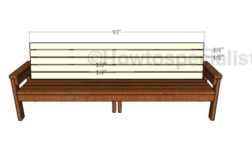 8 ft Bench Plans | HowToSpecialist - How to Build, Step by Step DIY Plans