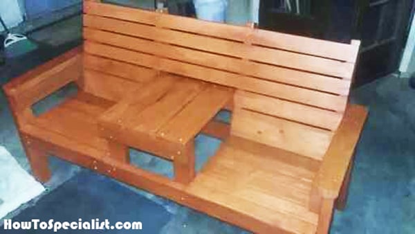 Diy Double Chair With Table Bench, Diy Double Chair Bench With Table Plans