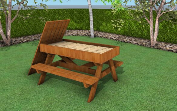 How to build a sand picnic table