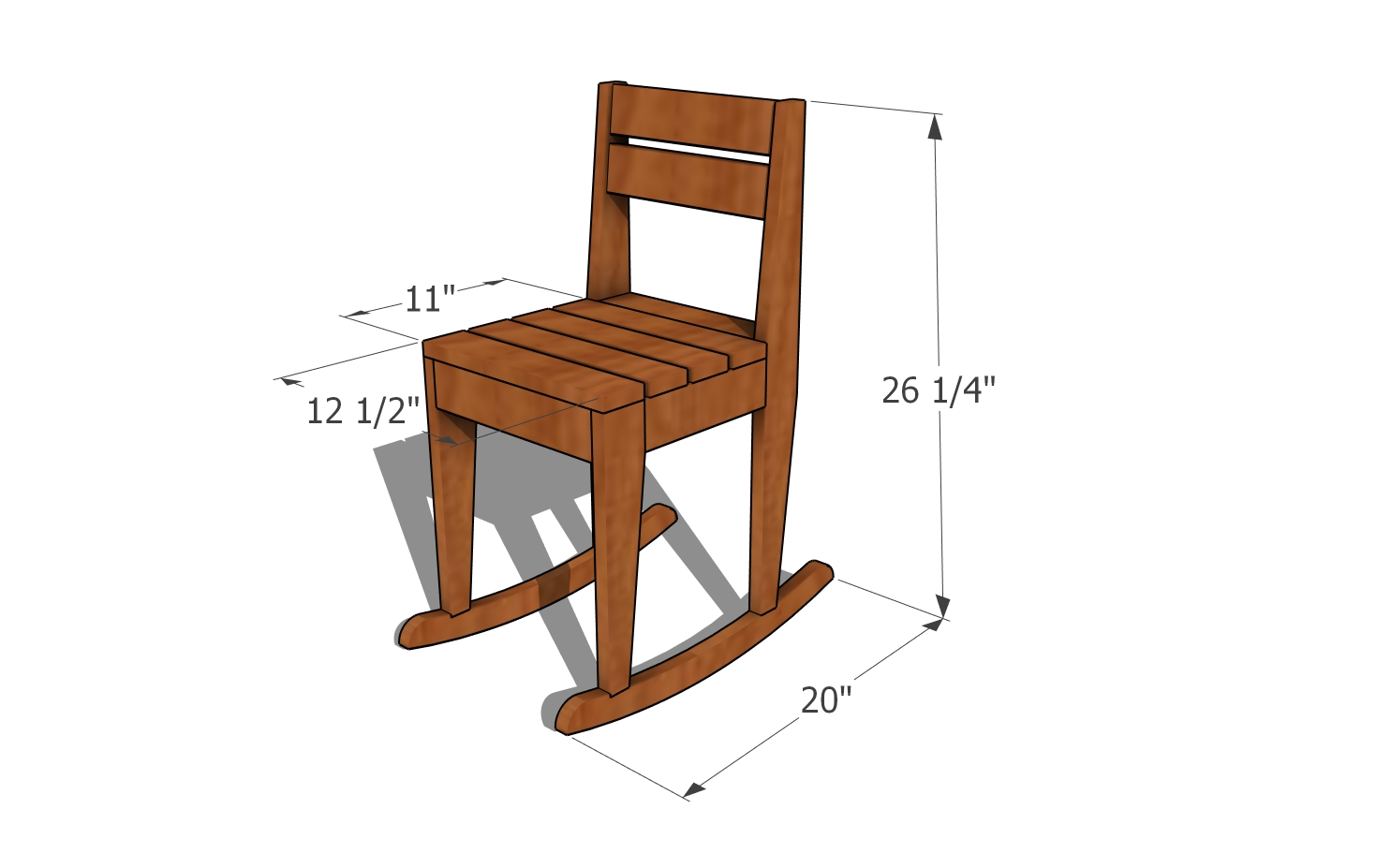 Kids rocking chair plans dimensions