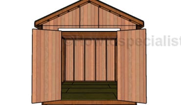 10x16 Shed Plans - Front View