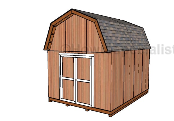 12x16 Gambrel Shed Plans HowToSpecialist - How to Build ...