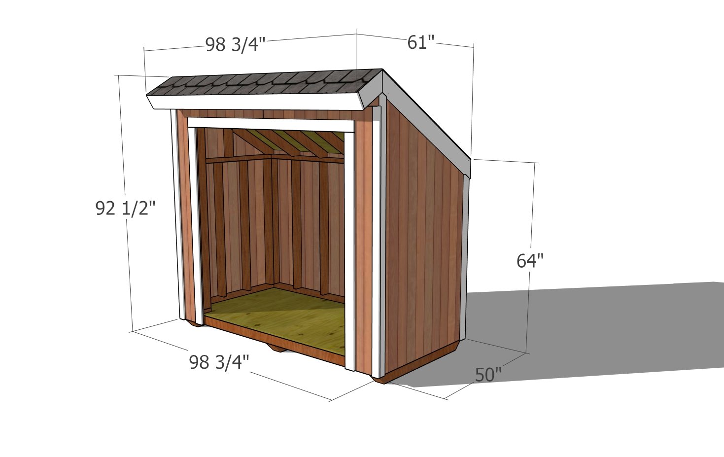 4x8 saltbox shed