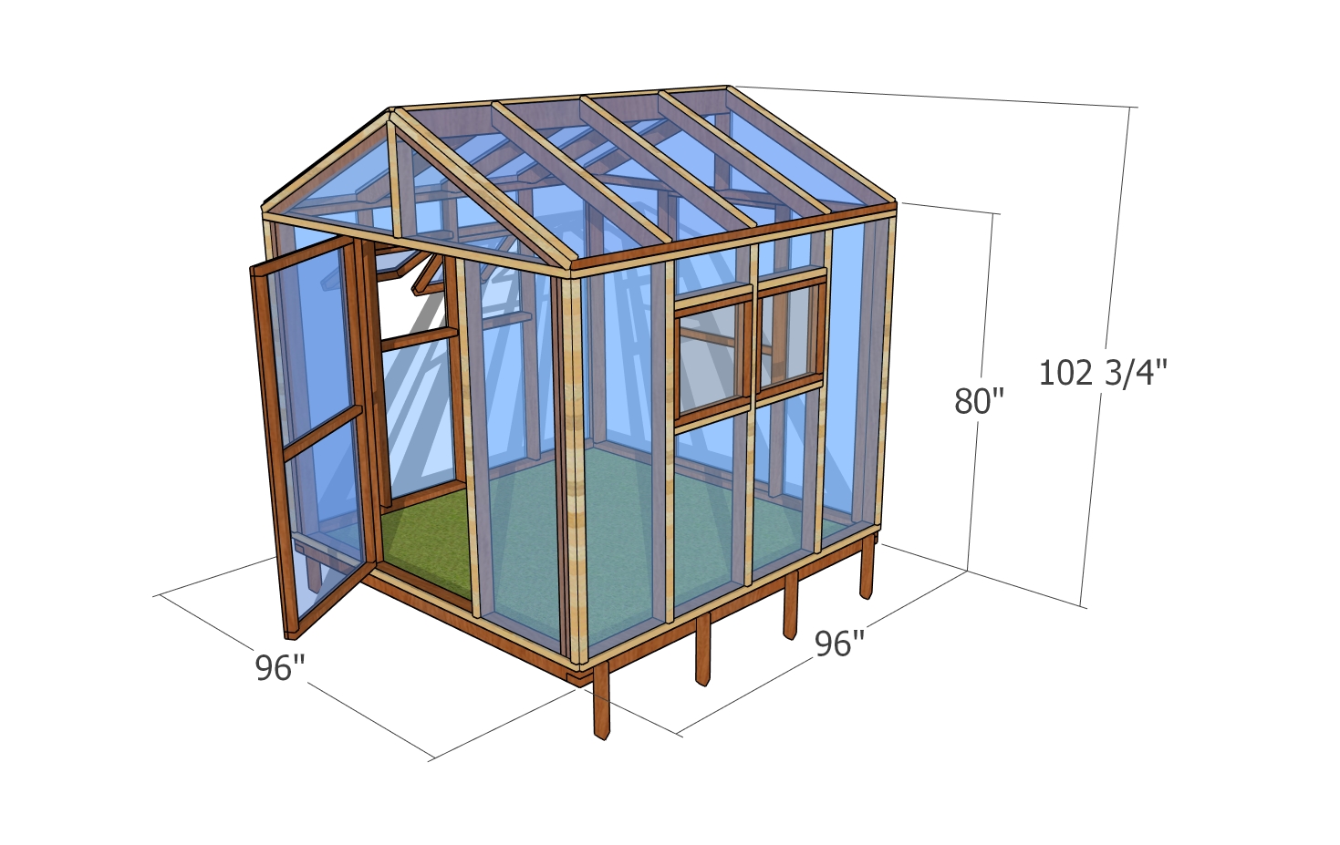 8x8 Greenhouse Plans