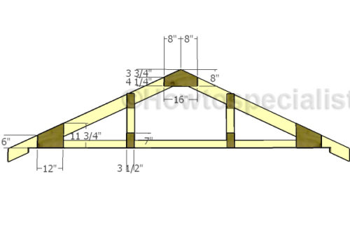 12x16 Gable Shed Roof Plans | HowToSpecialist - How to Build, Step by ...