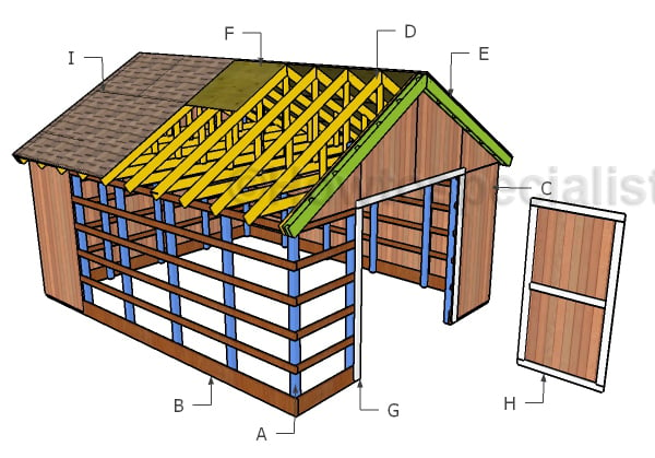 16x20 Pole Barn Roof Plans Howtospecialist How To Build Step