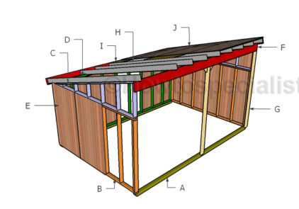 12x18 Run In Shed Plans HowToSpecialist - How to Build, Step by Step 