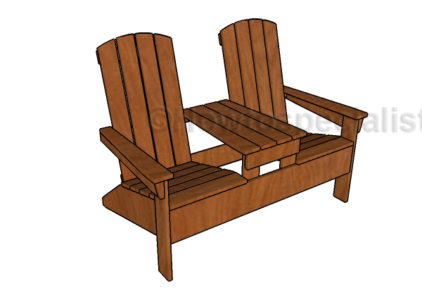 Double adirondack chair bench plans