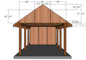 Single Carport with Storage Roof Plans | HowToSpecialist - How to Build ...