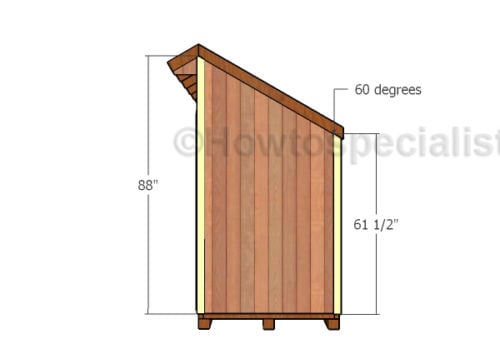 4x8 Saltbox Firewood Shed | HowToSpecialist - How to Build, Step by ...