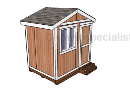 6x8 Small Garden Shed Plans | HowToSpecialist - How to Build, Step by ...