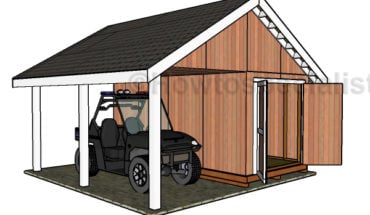 8x16 Shed with Porch Plans