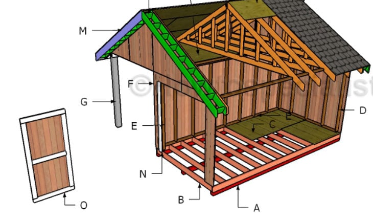 Building a shed with porch