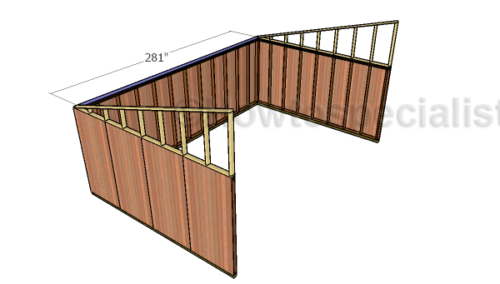 Fitting the lean to side walls