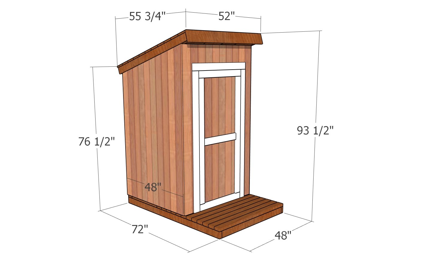 Free Outhouse Plans dimensions