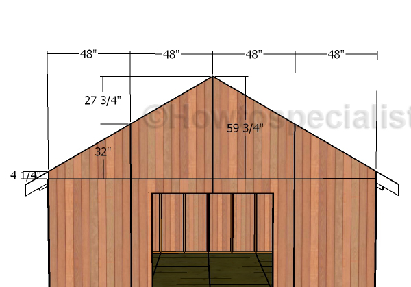 16x16 Gable Shed Roof Plans HowToSpecialist - How to 