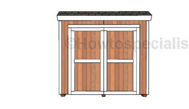 Lean to Storage Shed Plans - front