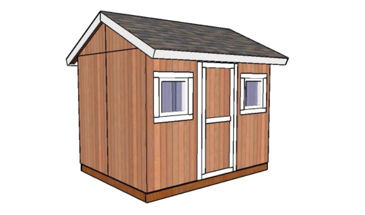 8x10 shed plans howtospecialist - how to build, step by