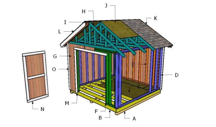 10x10 Gable Shed Roof Plans HowToSpecialist - How to ...