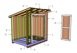 6x8 Lean to Shed Roof Plans | HowToSpecialist - How to Build, Step by ...