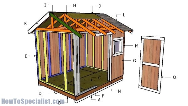 8x10 Shed Roof Plans HowToSpecialist - How to Build 