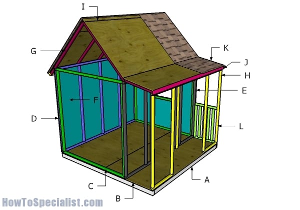 Outdoor Playhouse Plans Howtospecialist How To Build Step By